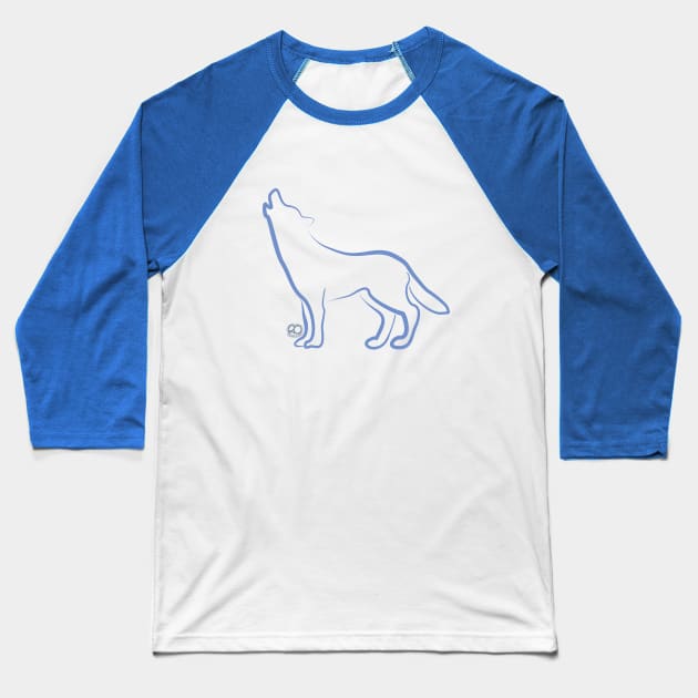 Wolf Howling Baseball T-Shirt by Corrococho